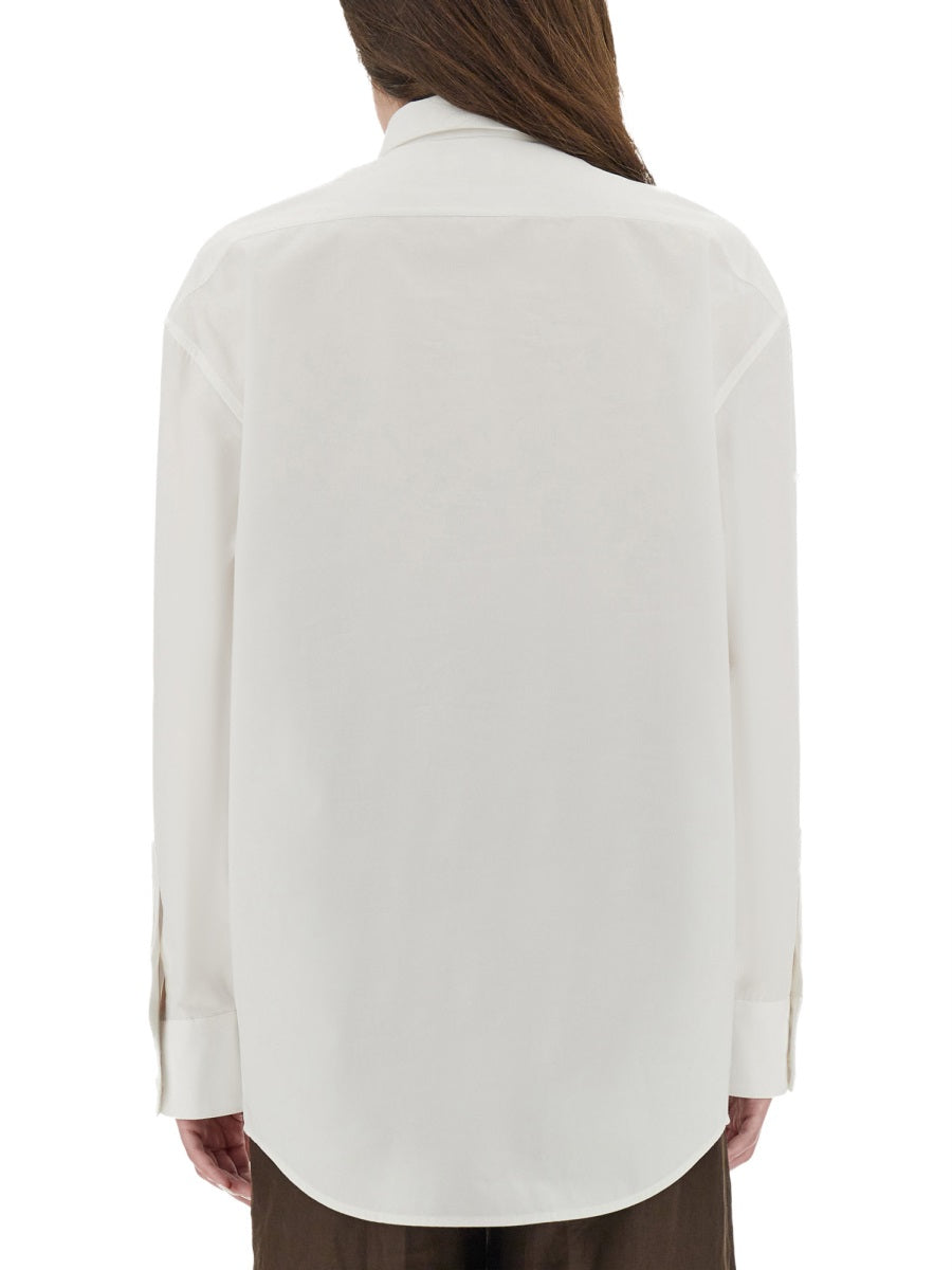 Saint Laurent Women Cassandre Cotton Poplin Shirt SAINT LAURENT