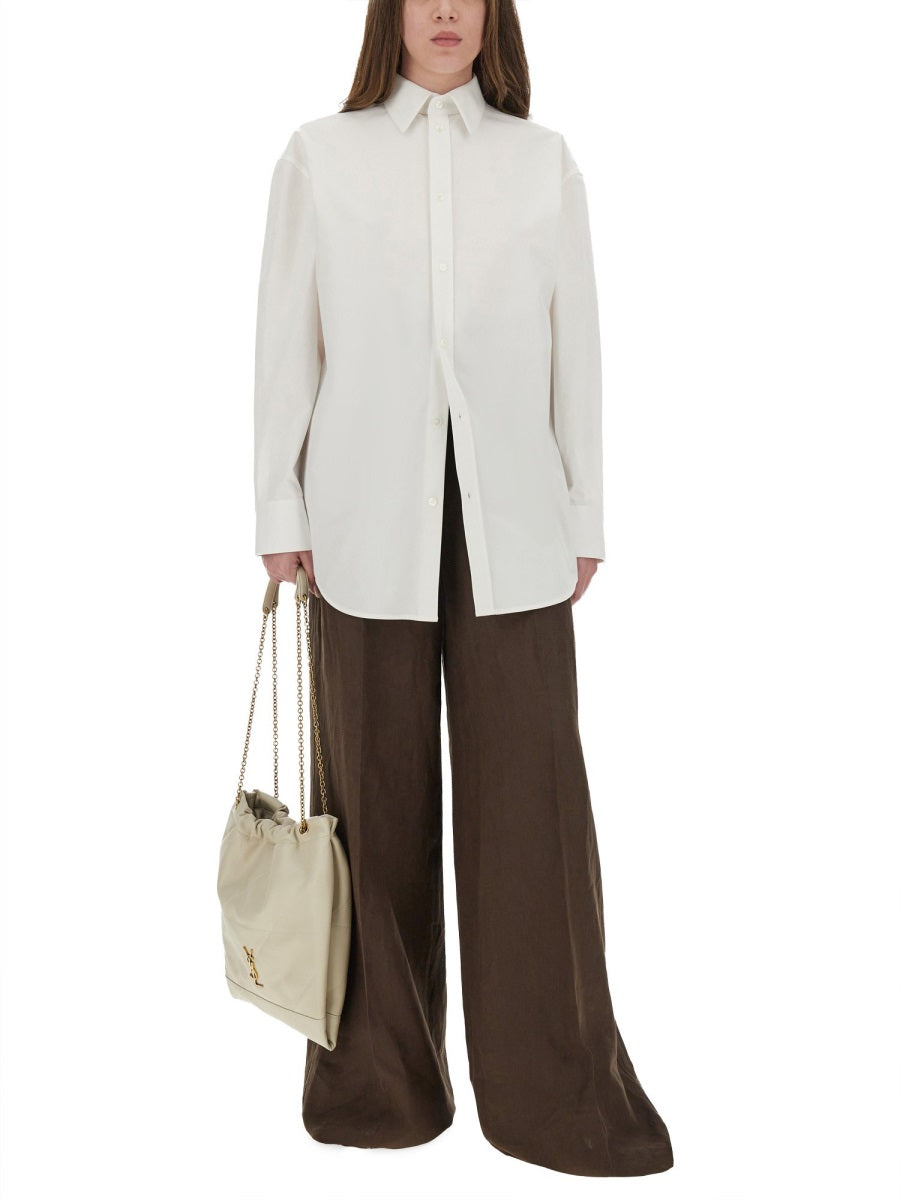 Saint Laurent Women Cassandre Cotton Poplin Shirt SAINT LAURENT