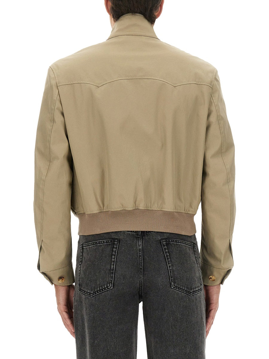 Alexander Mcqueen Men Harrington Cropped Jacket ALEXANDER MCQUEEN