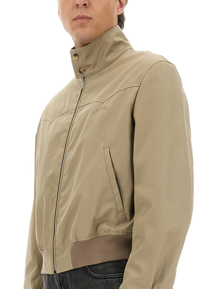 Alexander Mcqueen Men Harrington Cropped Jacket ALEXANDER MCQUEEN