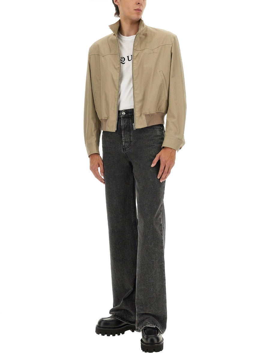 Alexander Mcqueen Men Harrington Cropped Jacket ALEXANDER MCQUEEN
