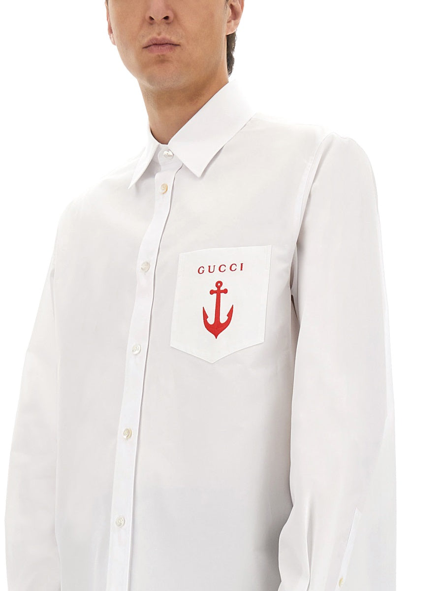 Gucci Men Shirt With Embroidery GUCCI