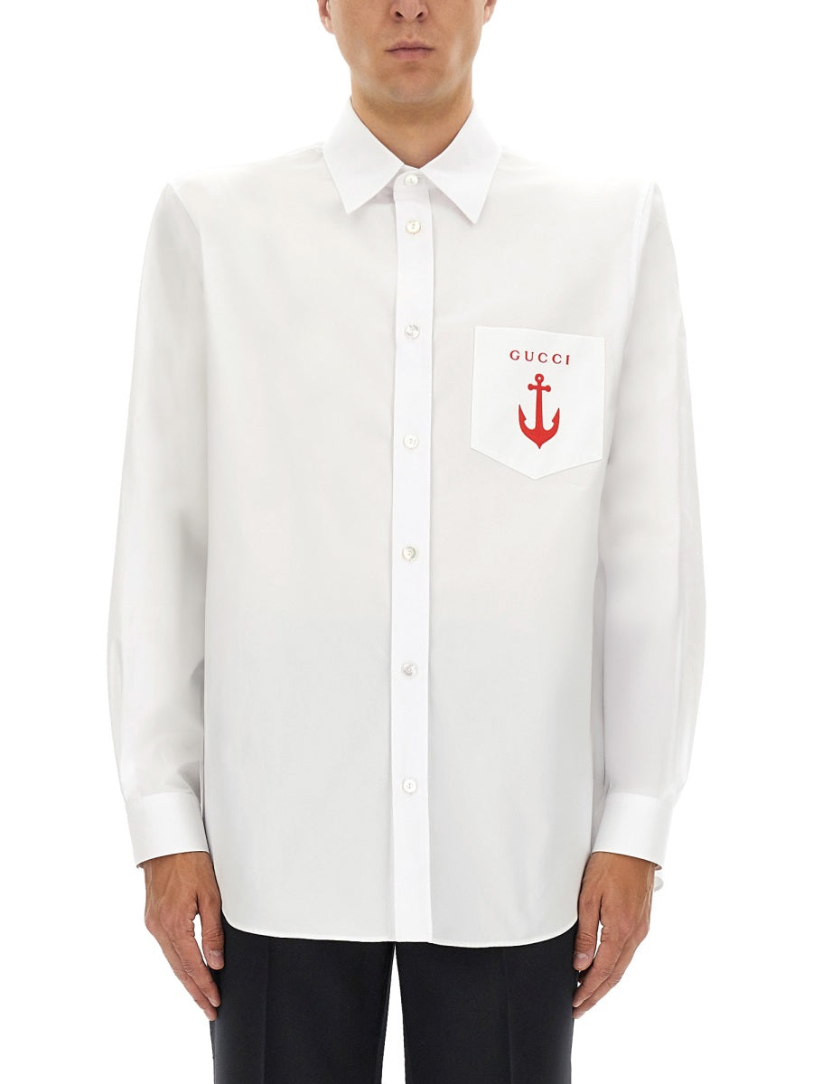 Gucci Men Shirt With Embroidery GUCCI
