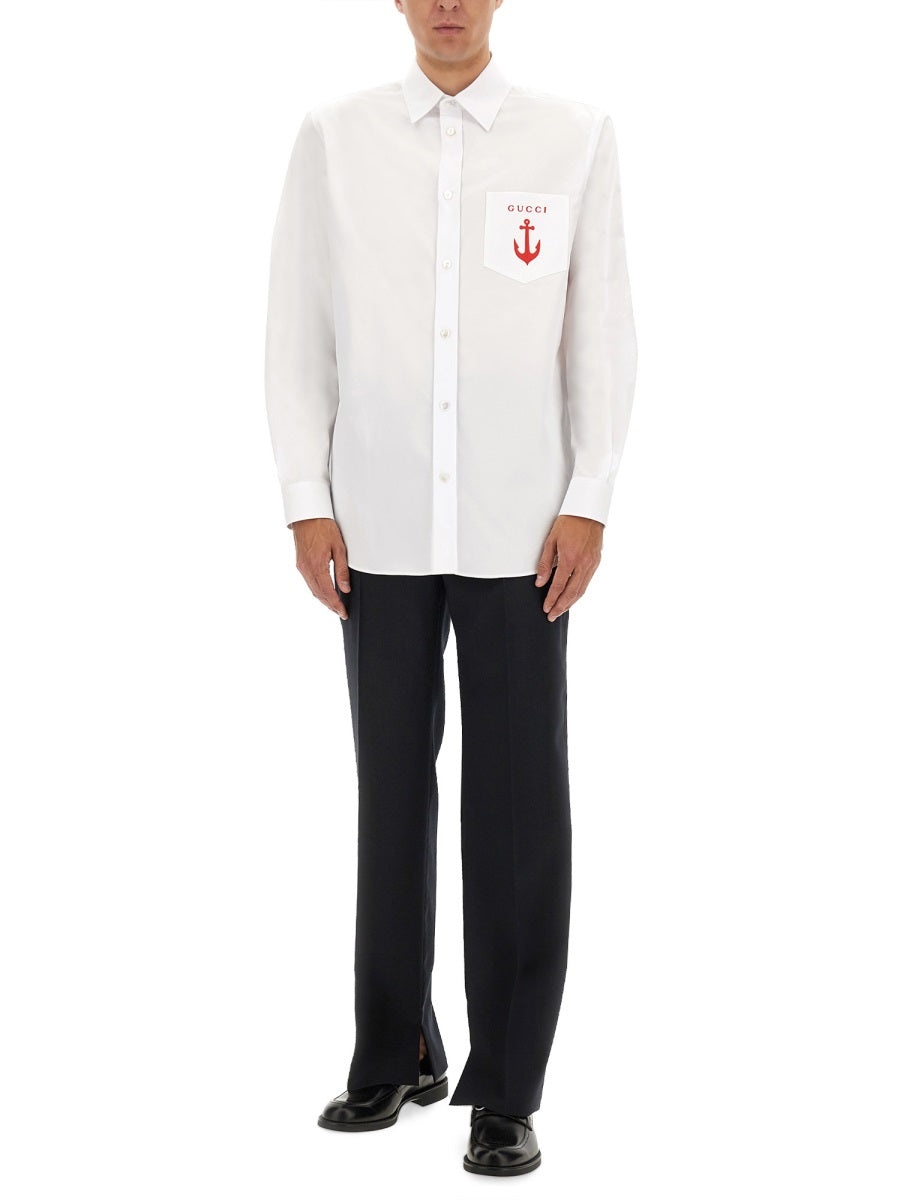 Gucci Men Shirt With Embroidery GUCCI