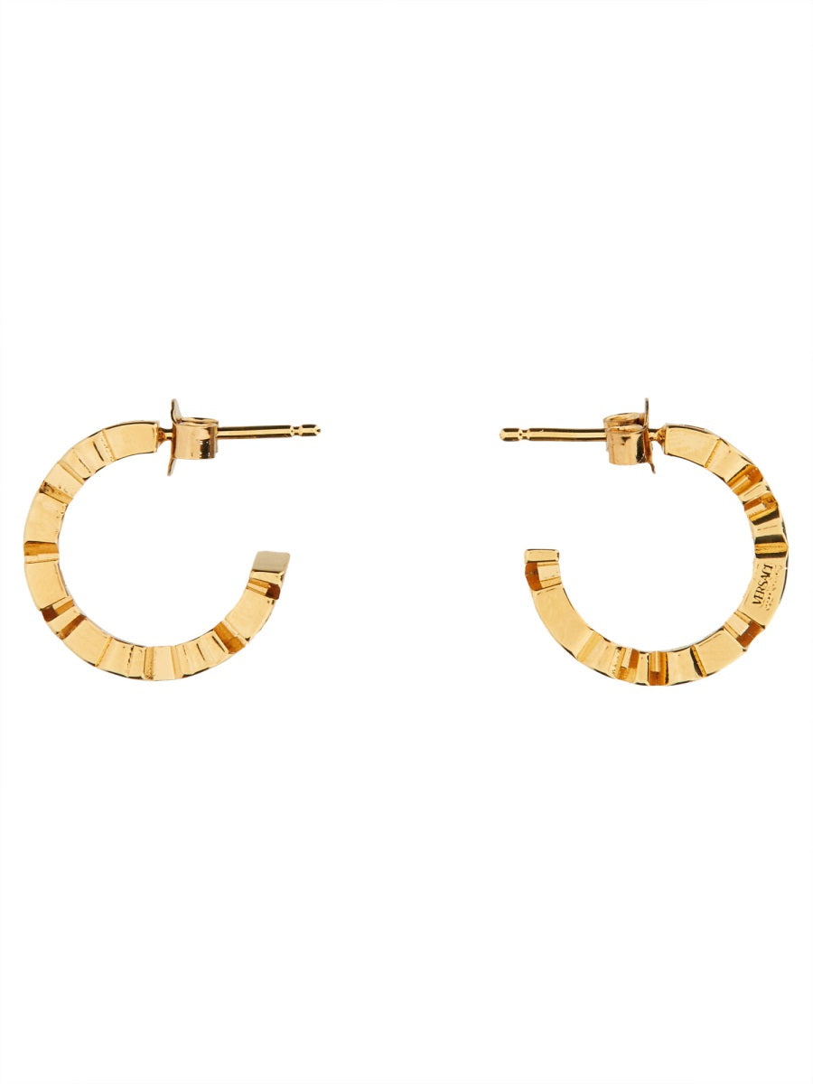 Versace Women Orecchini A Cerchio Con Logo VERSACE