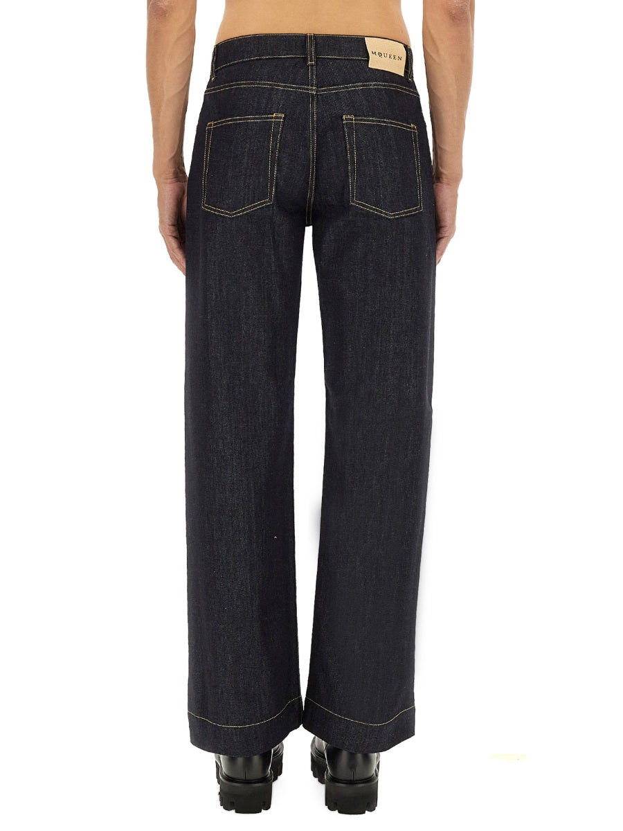 Alexander Mcqueen Men Wide Leg Jeans ALEXANDER MCQUEEN