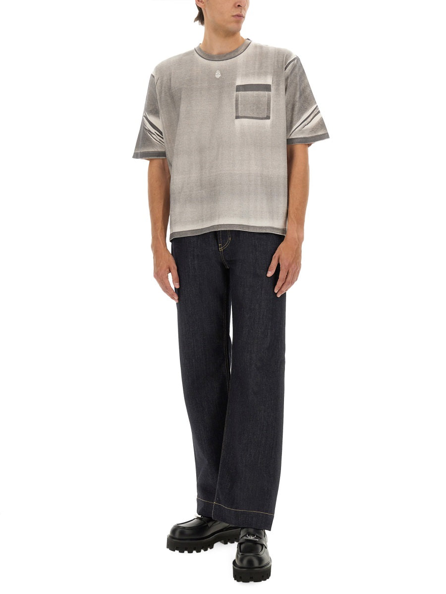 Alexander Mcqueen Men Wide Leg Jeans ALEXANDER MCQUEEN