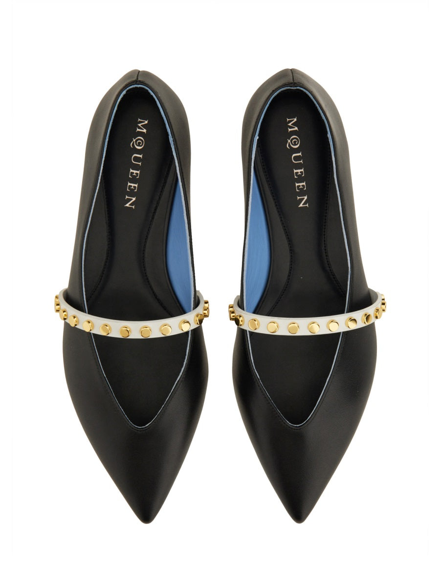 Alexander Mcqueen Women Leather Ballerina ALEXANDER MCQUEEN