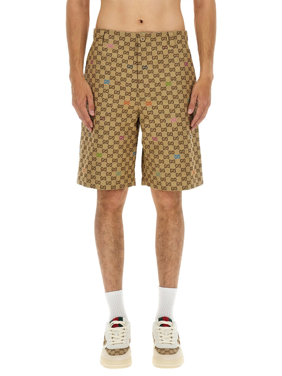 Gucci Men Fabric Shorts Gg GUCCI