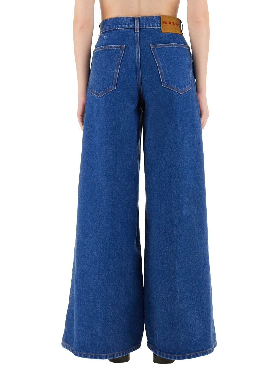 Marni Women Denim Wide Leg Jeans MARNI