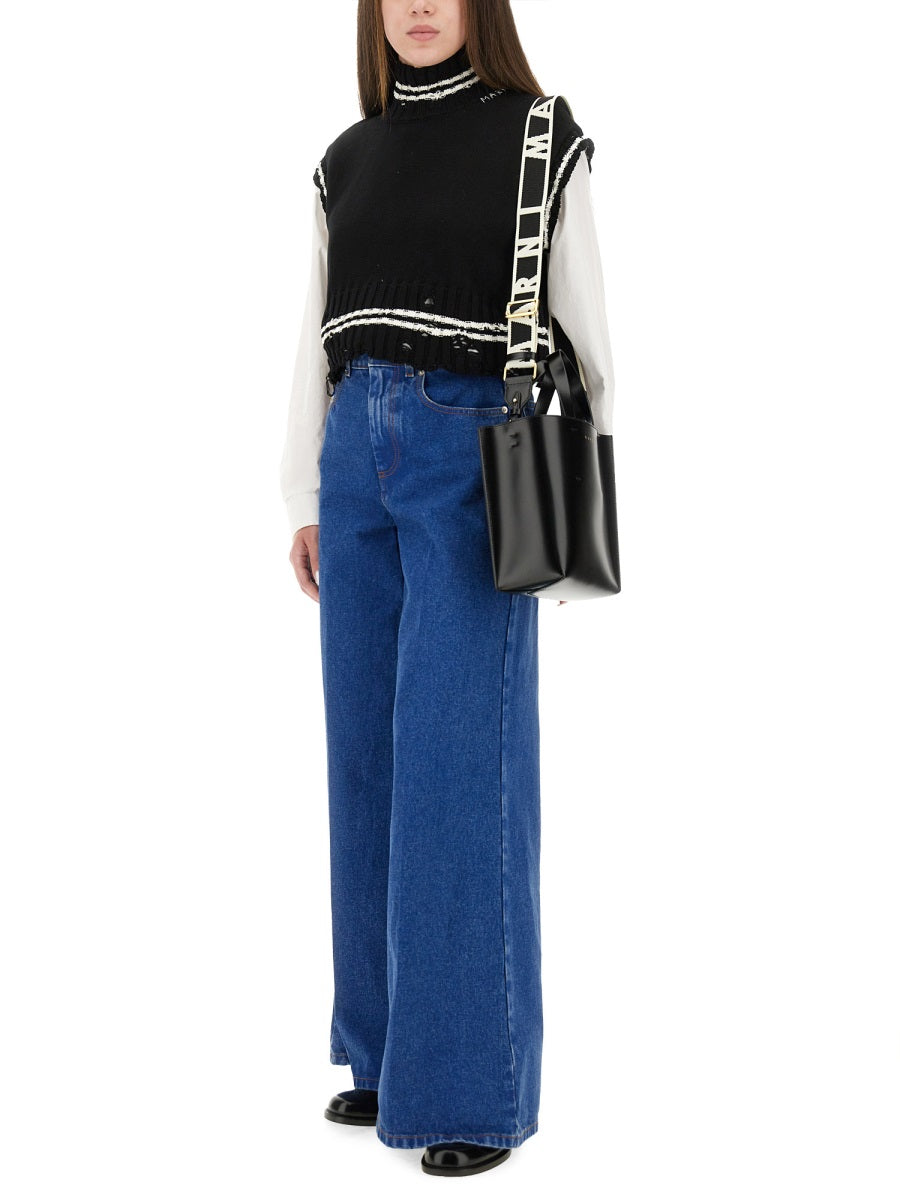 Marni Women Denim Wide Leg Jeans MARNI