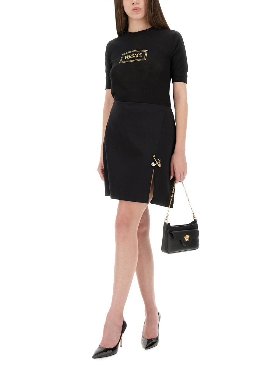 Versace Women Logo Knit T-Shirt VERSACE