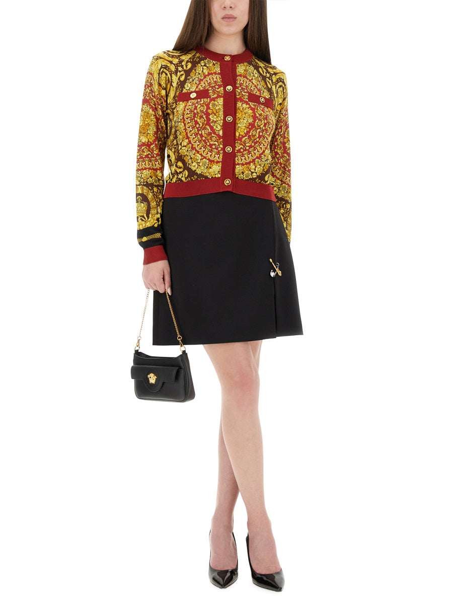Versace Women Baroque Silk Knit Cardigan VERSACE