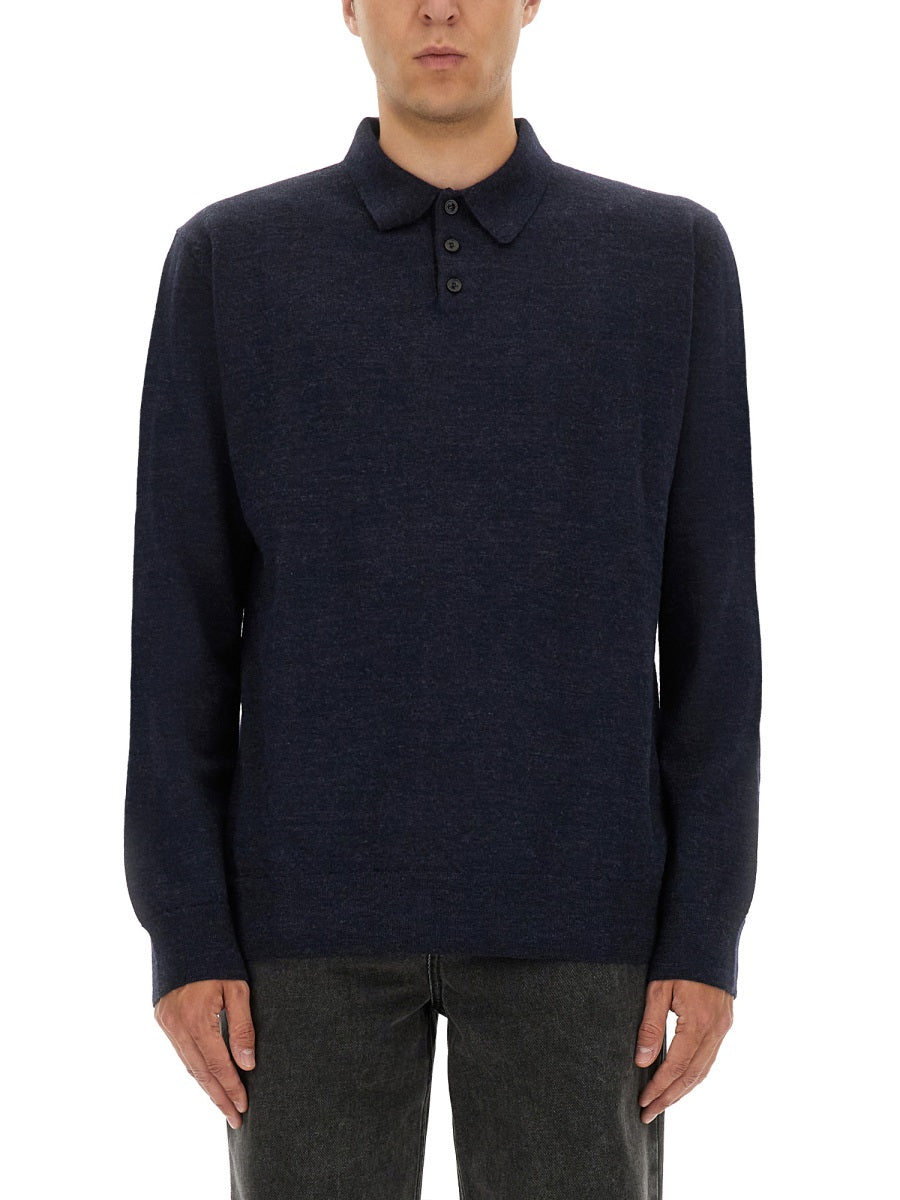 Maison Margiela Men Wool Polo. MAISON MARGIELA