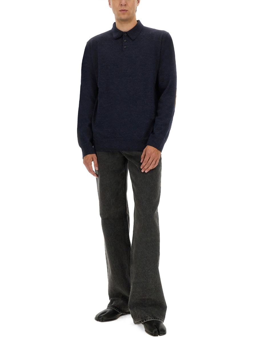 Maison Margiela Men Wool Polo. MAISON MARGIELA
