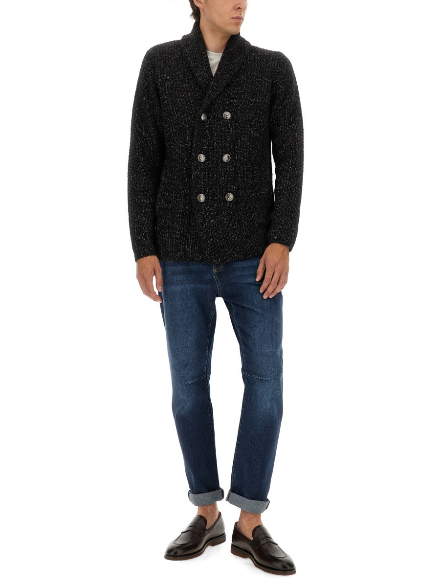 Brunello Cucinelli Men Double-Breasted Cardigan BRUNELLO CUCINELLI