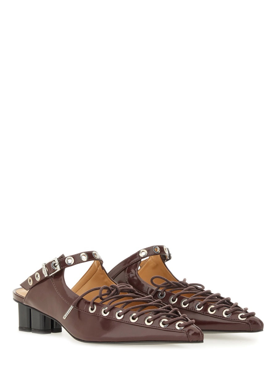 Ganni Women Mule Lace-Up GANNI