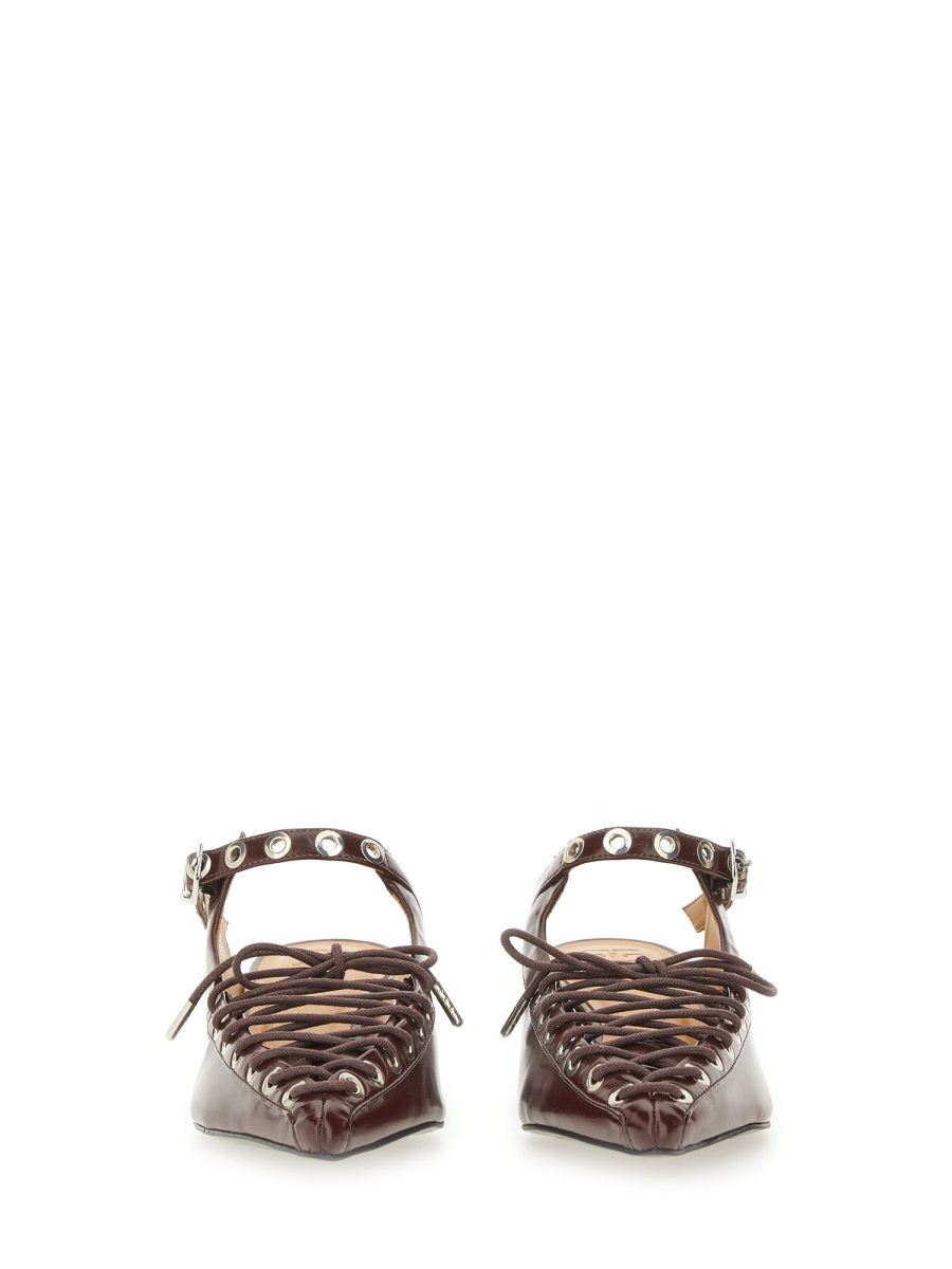 Ganni Women Mule Lace-Up GANNI