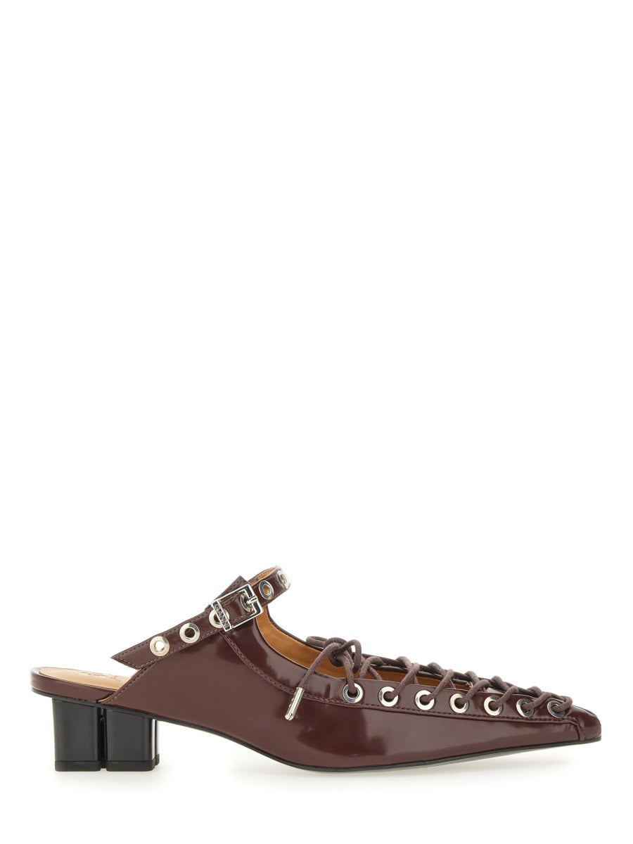 Ganni Women Mule Lace-Up GANNI