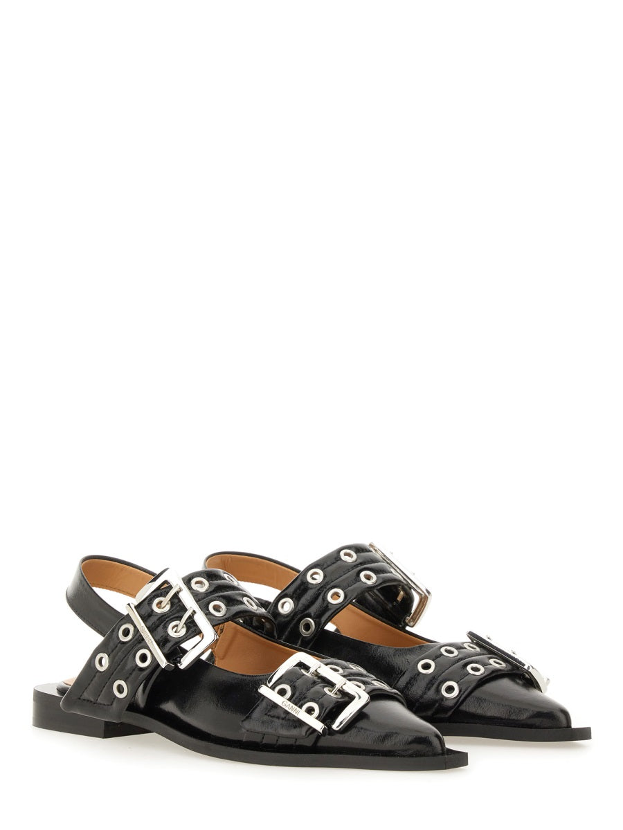 Ganni Women Ballerina Con Fibbia GANNI