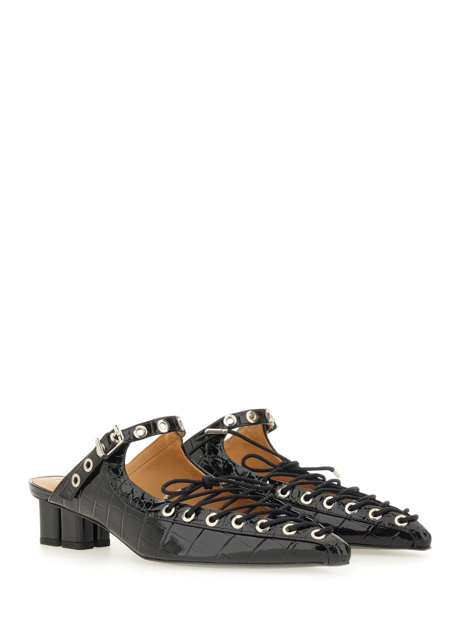 Ganni Women Mule Lace-Up GANNI