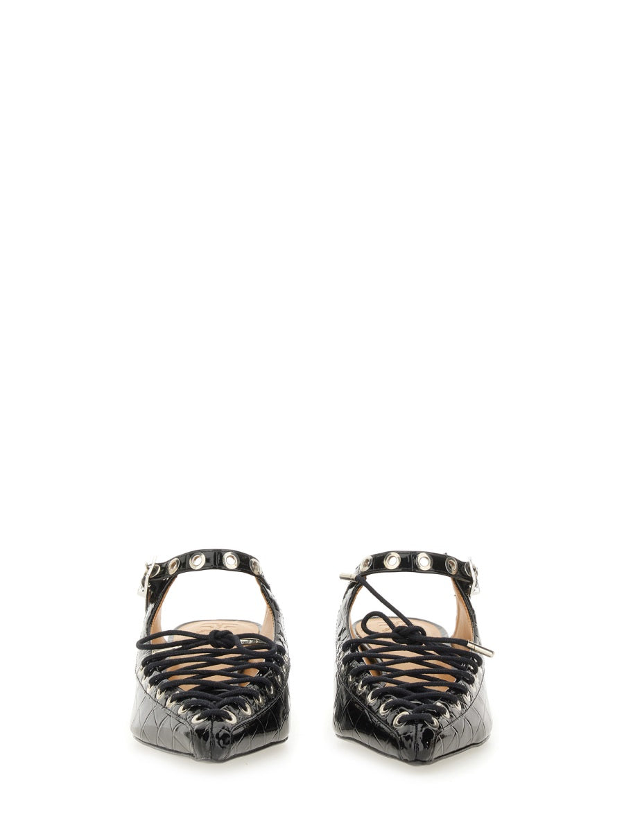 Ganni Women Mule Lace-Up GANNI