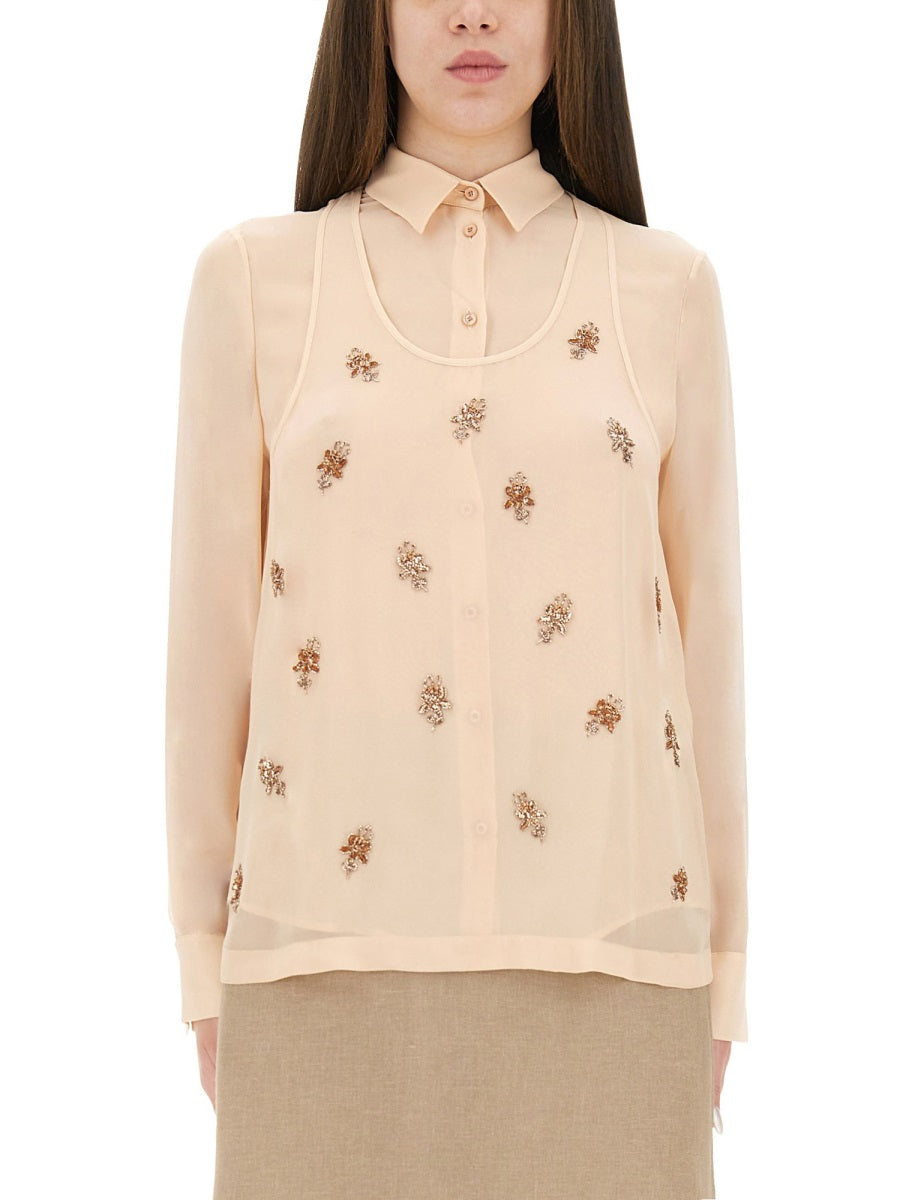 Fendi Women Embroidered Georgette Top FENDI