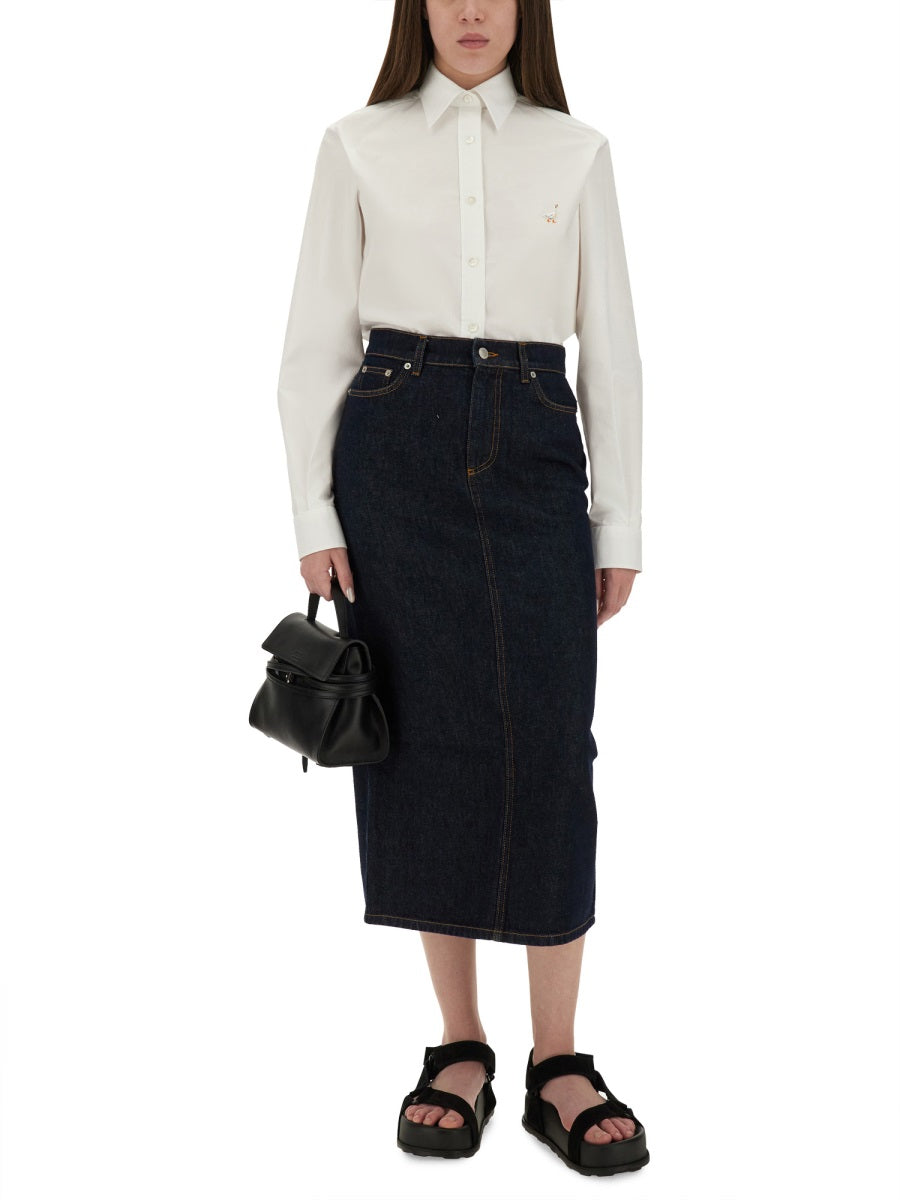 Moschino Women Shirt With "Goose" Embroidery MOSCHINO