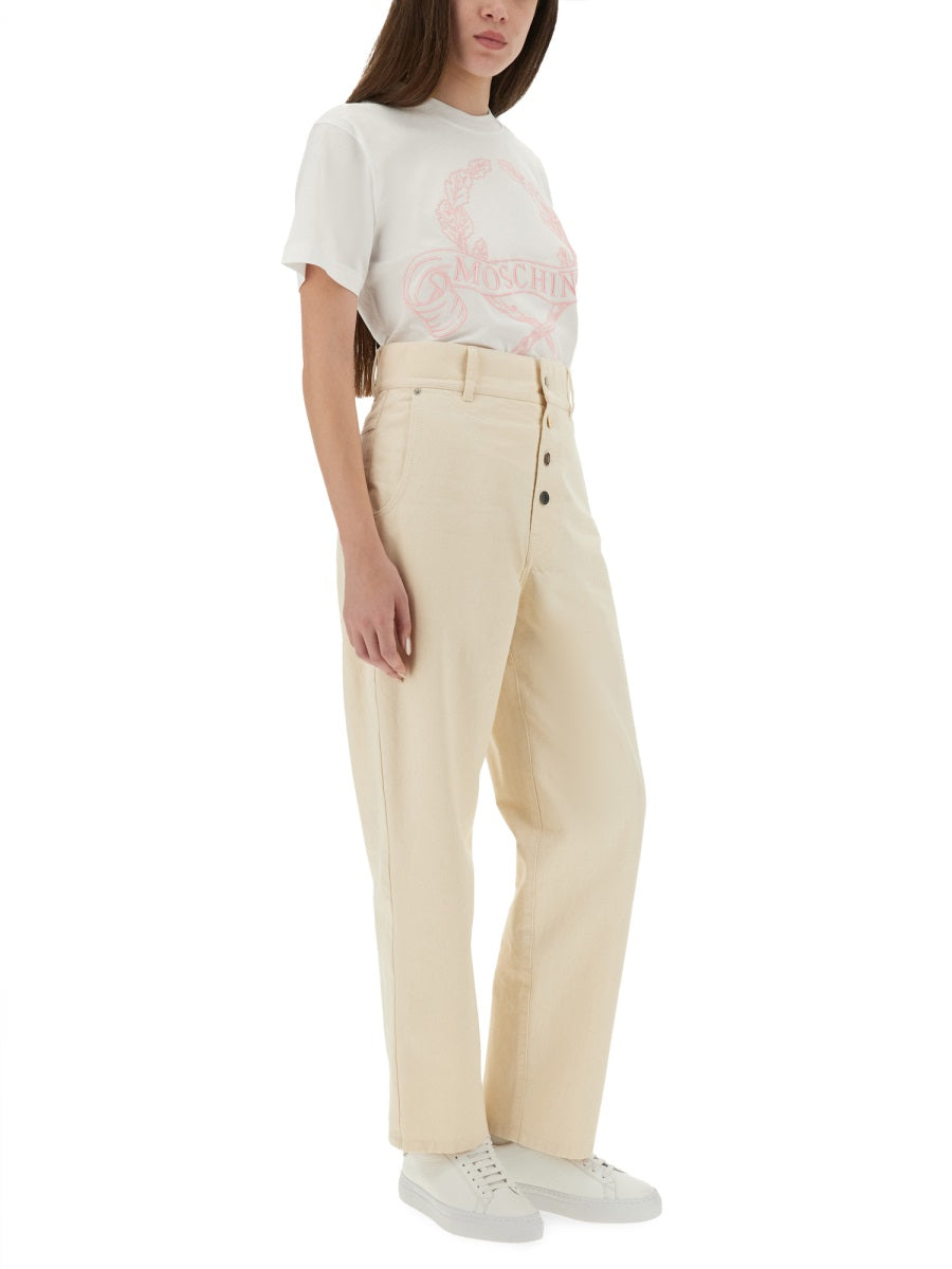 Moschino Women T-Shirt With Embroidery MOSCHINO