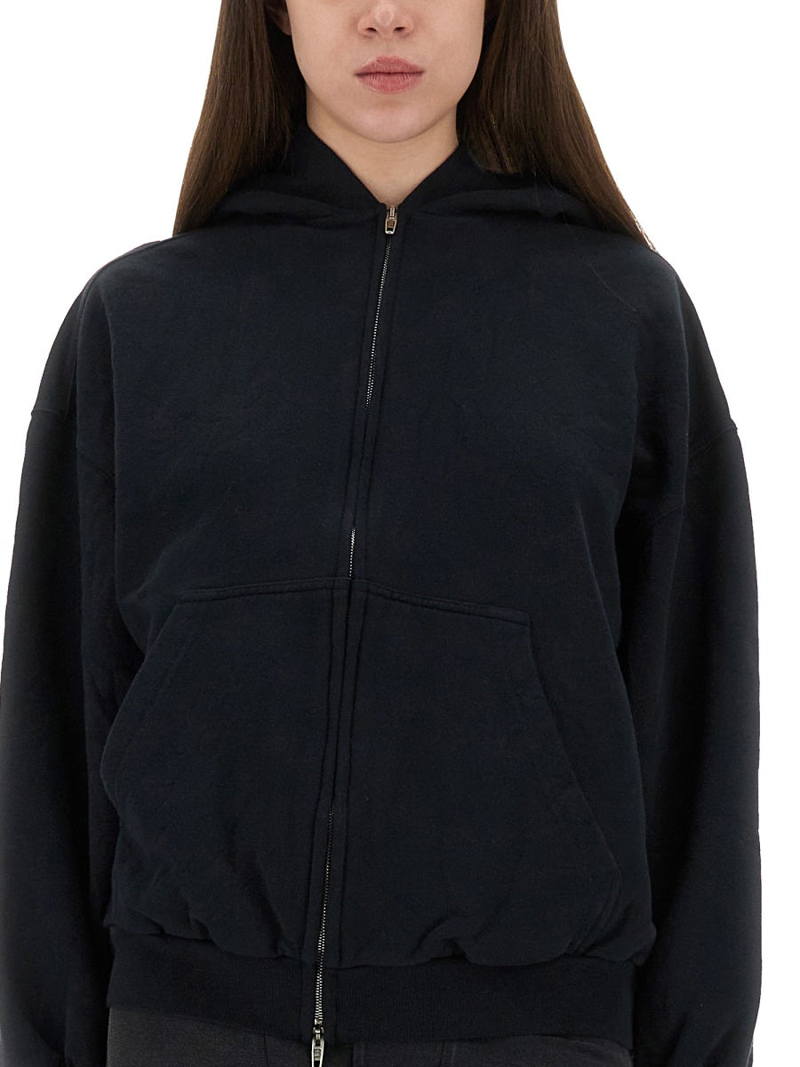Balenciaga Women "Flipped" Zippered Sweatshirt BALENCIAGA