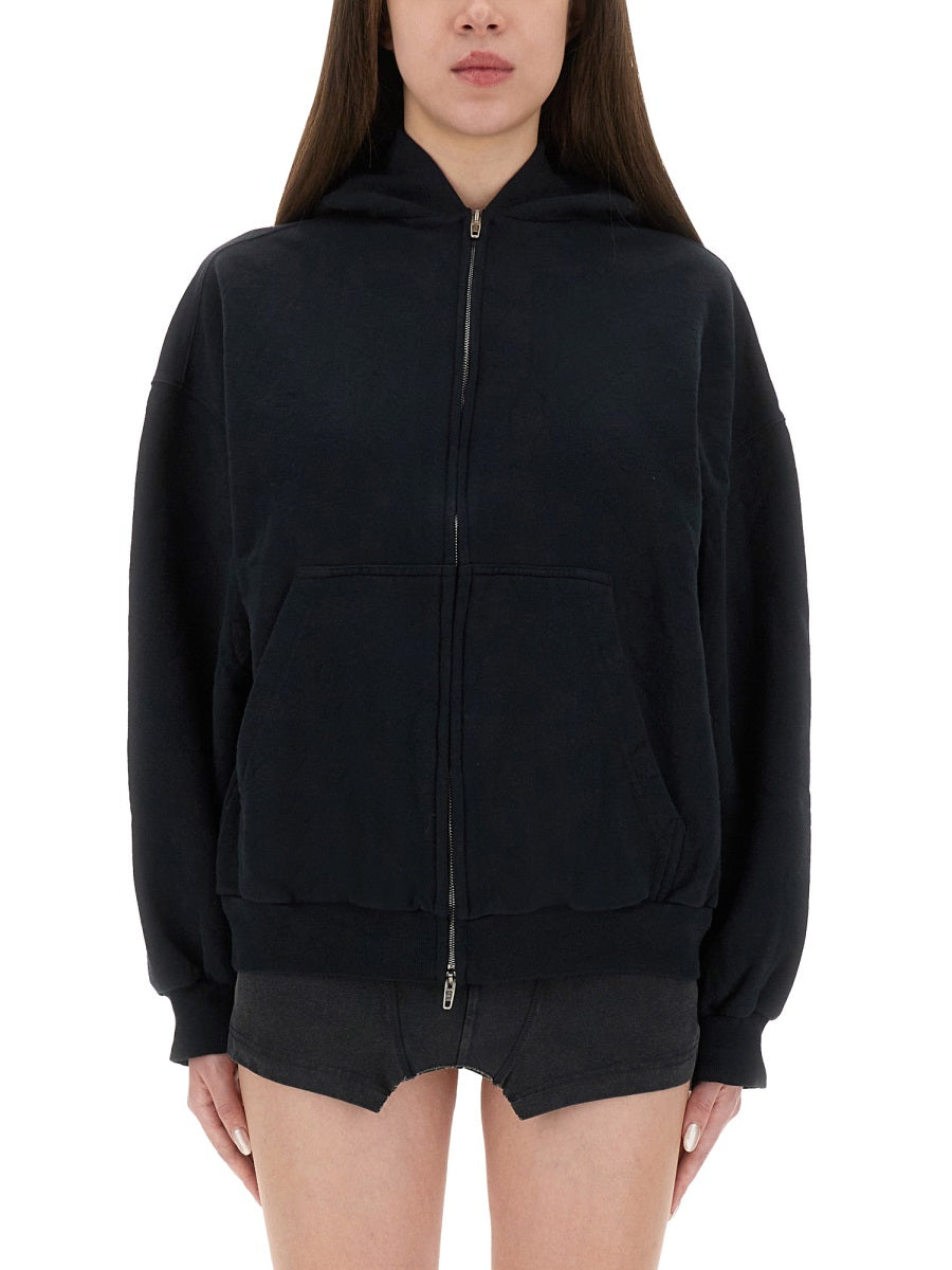 Balenciaga Women "Flipped" Zippered Sweatshirt BALENCIAGA