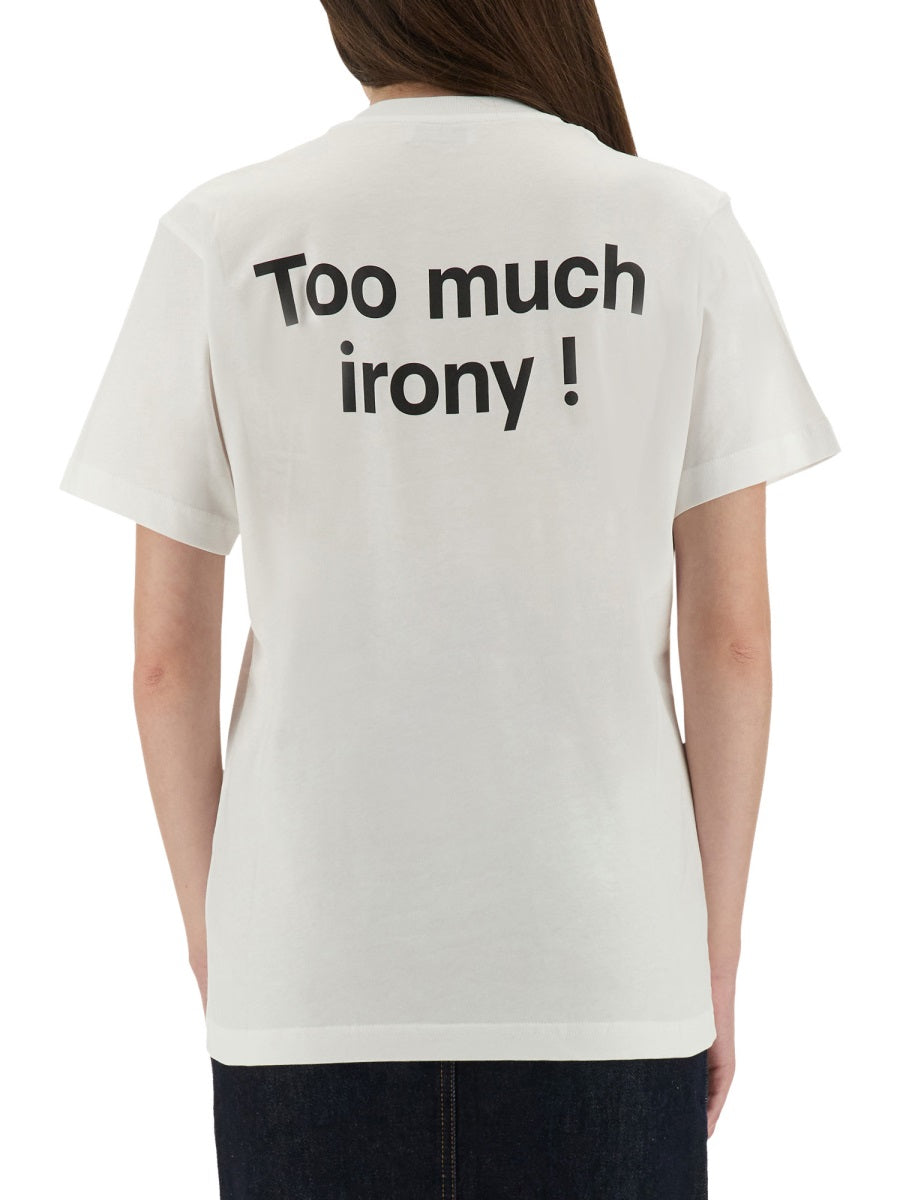 Moschino Women T-Shirt "Too Much Irony!" MOSCHINO