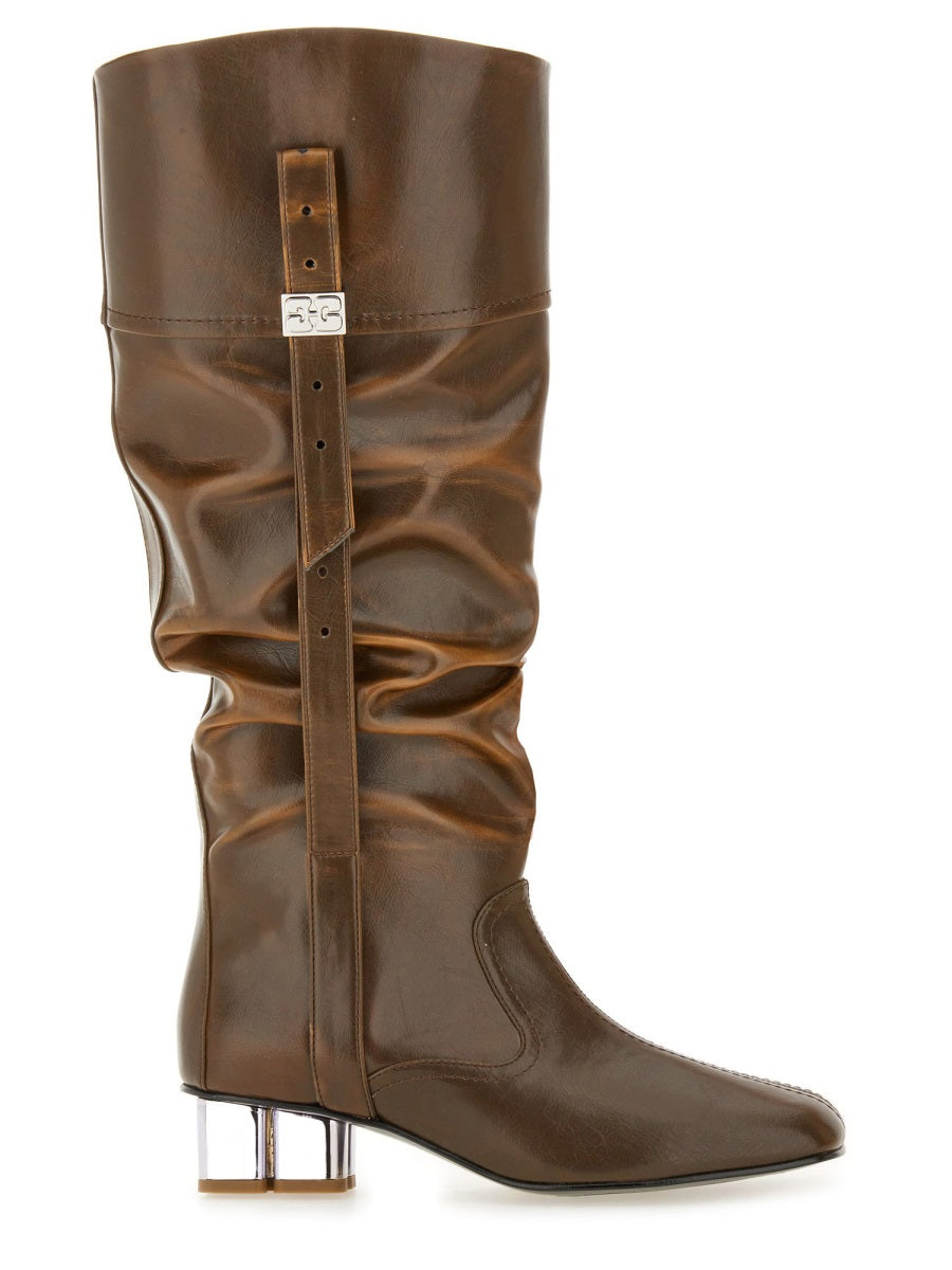 Ganni Women Slouchy Boot "Butterfly" GANNI