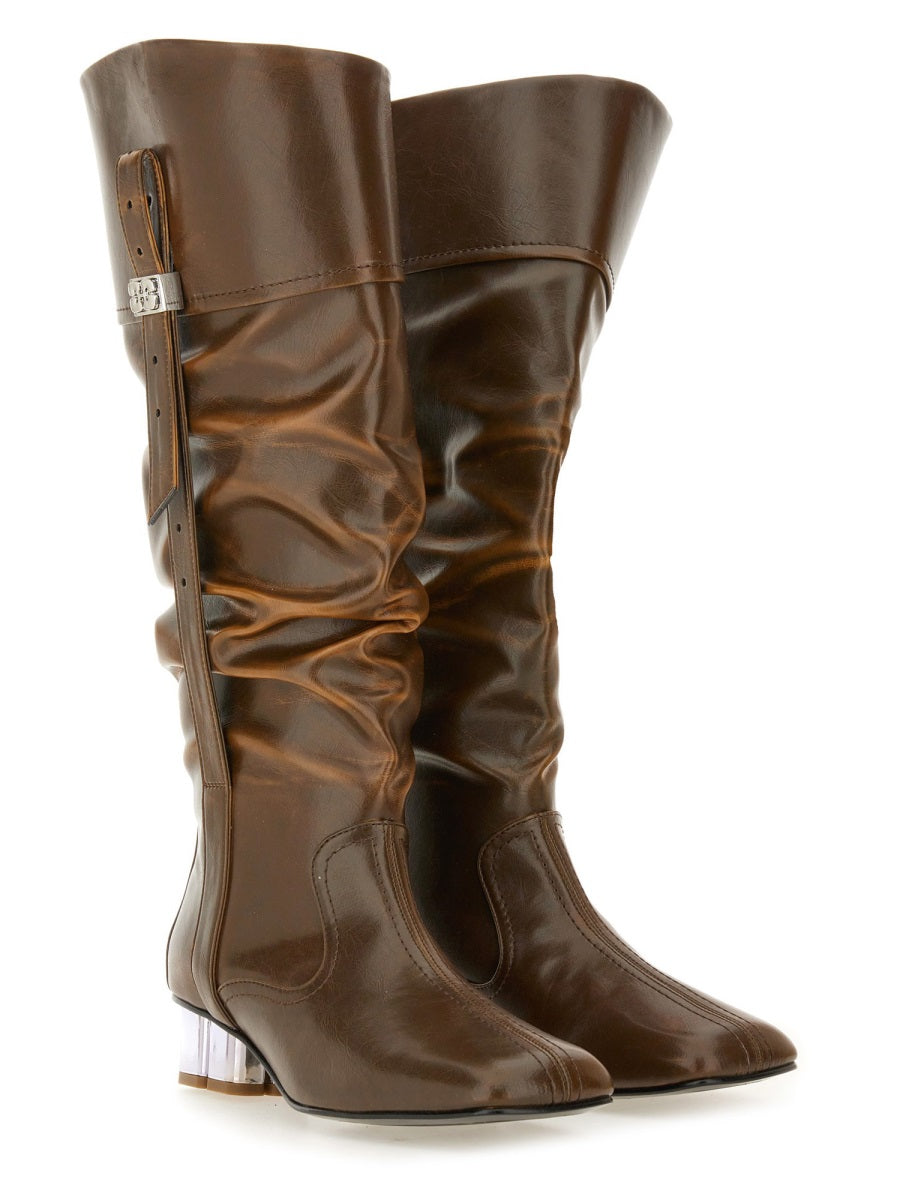 Ganni Women Slouchy Boot "Butterfly" GANNI