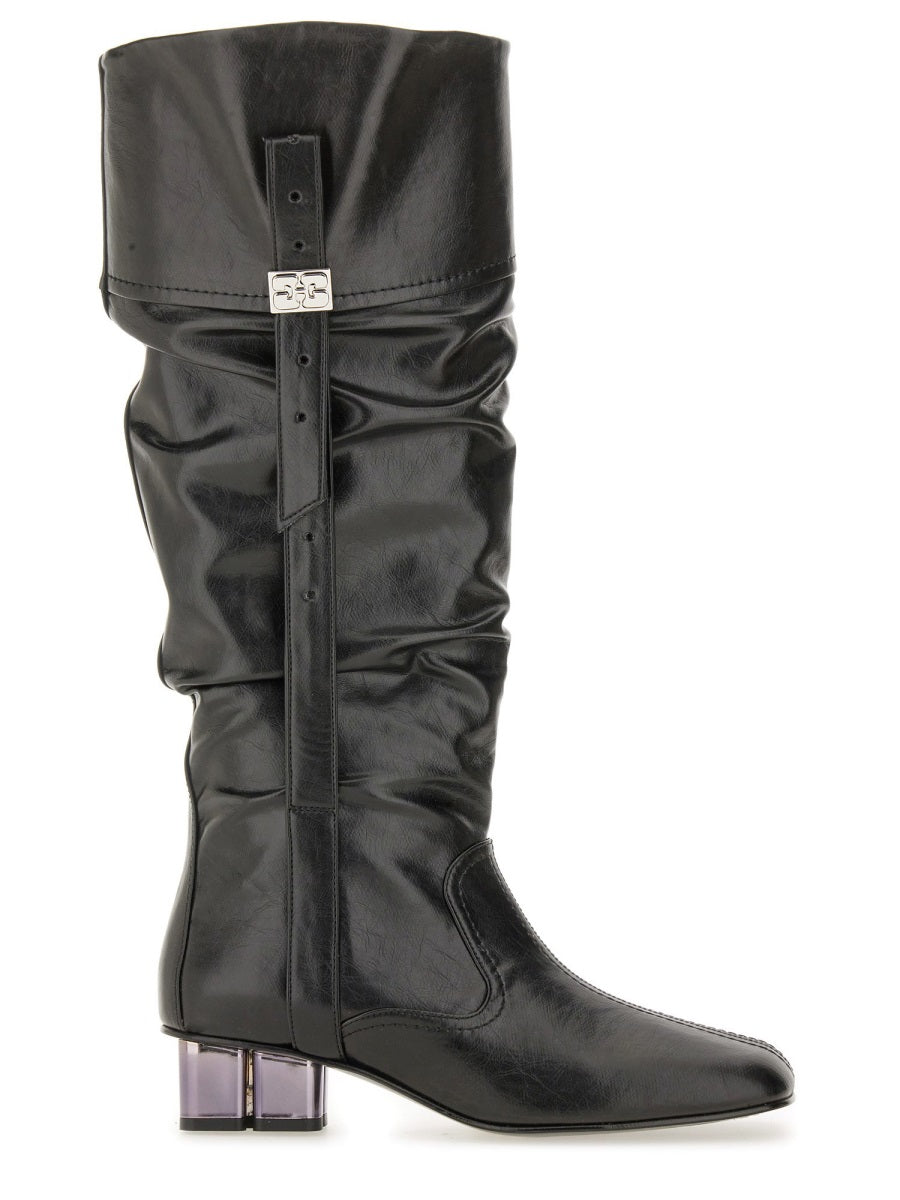 Ganni Women Slouchy Boot "Butterfly" GANNI