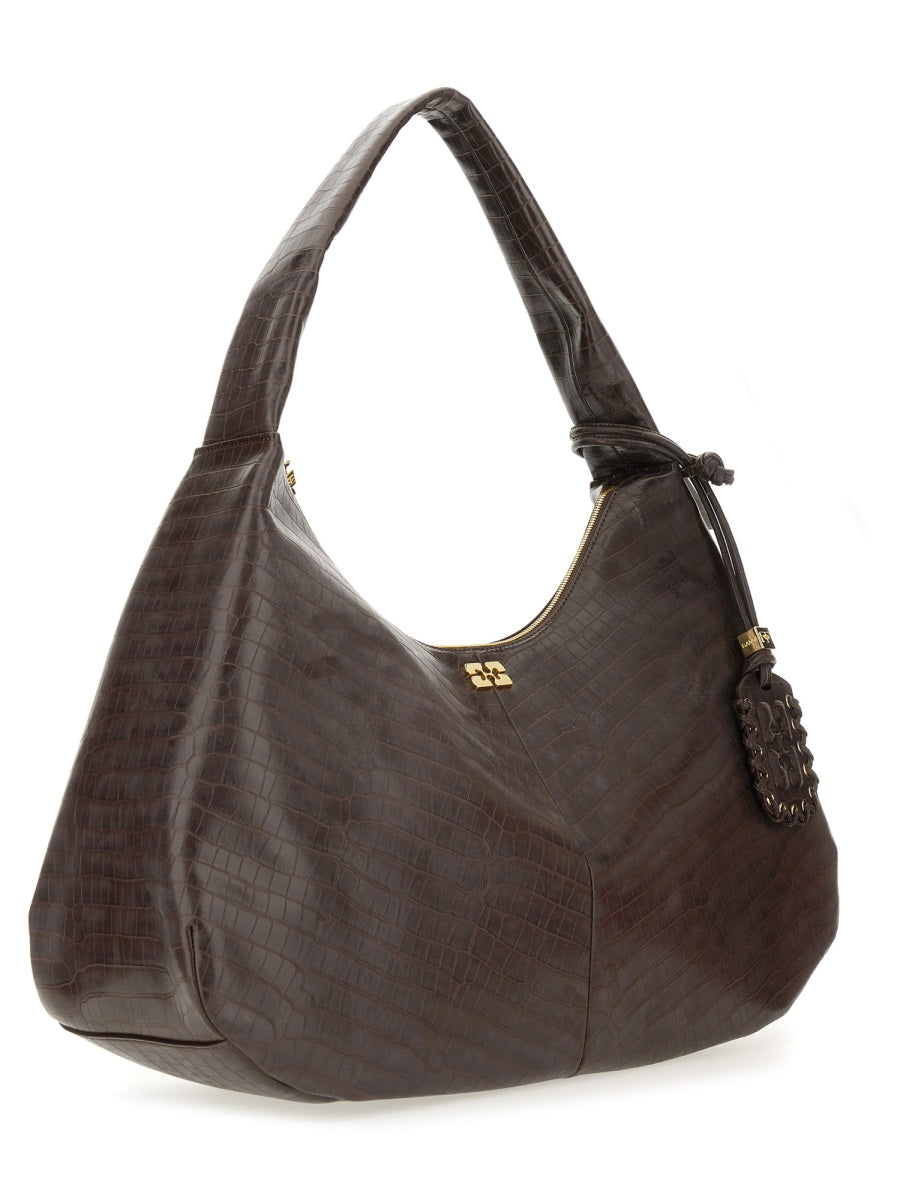 Ganni Women Hobo Bag "Croco Xxl" GANNI