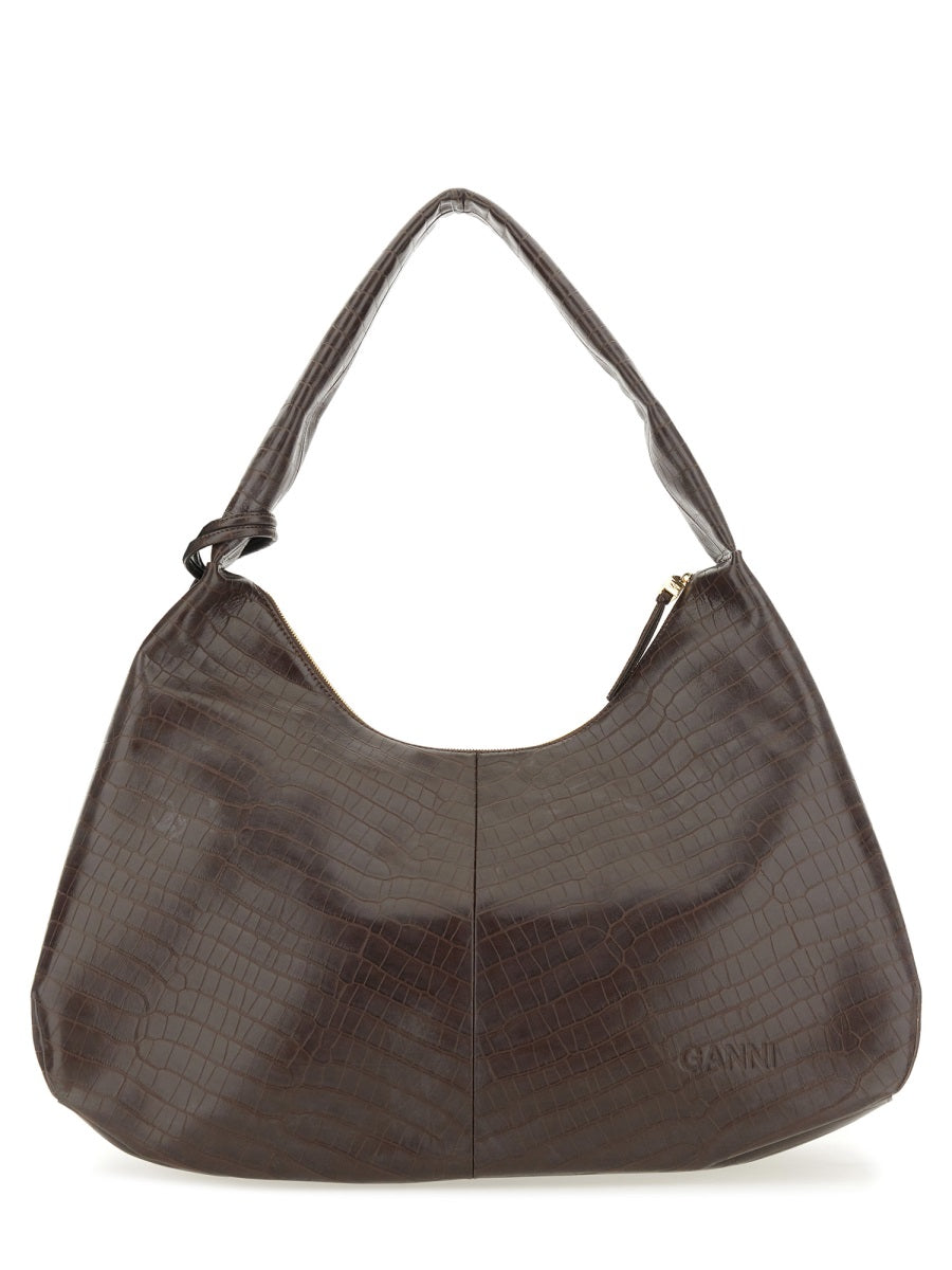 Ganni Women Hobo Bag "Croco Xxl" GANNI
