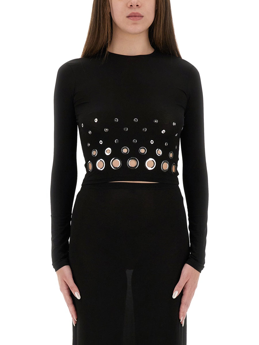 Rabanne Women Cropped Top With Eyelets PACO RABANNE