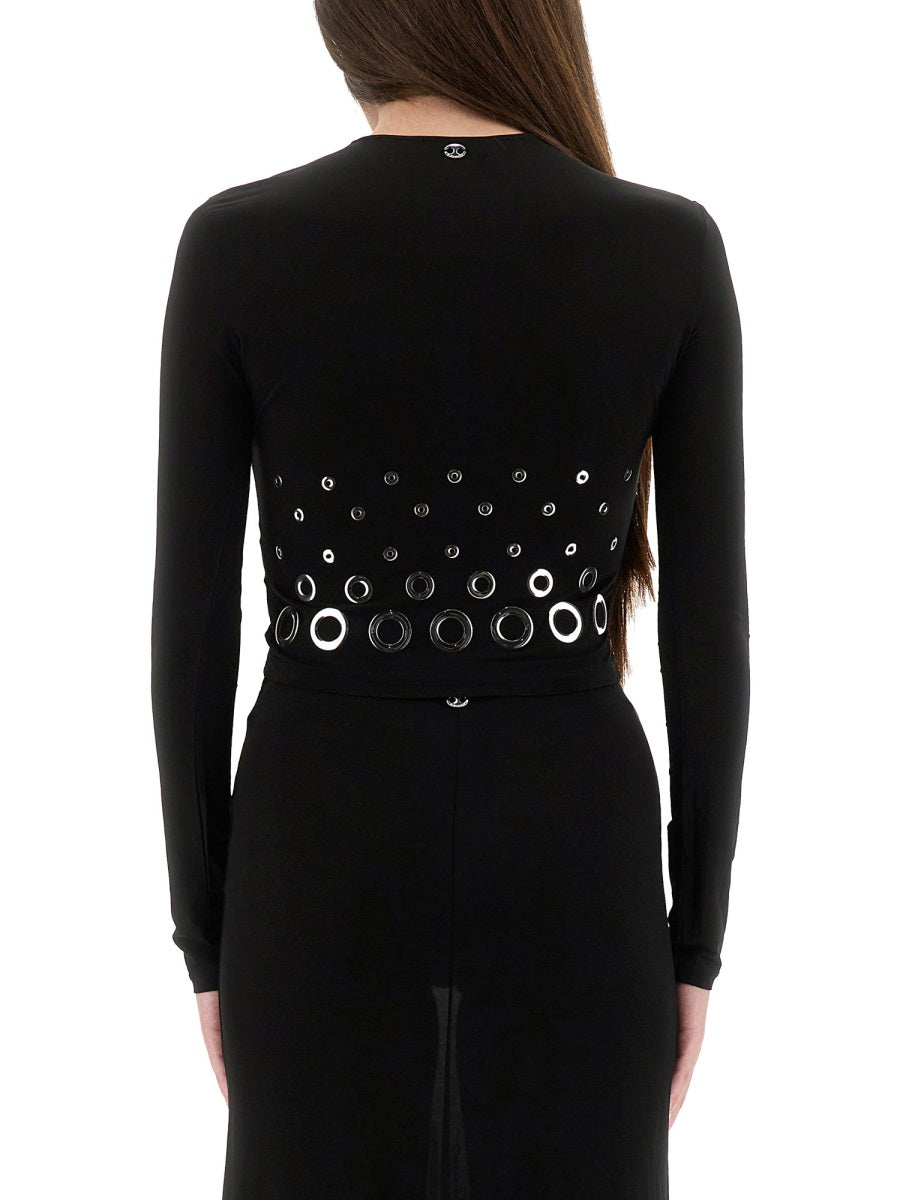 Rabanne Women Cropped Top With Eyelets PACO RABANNE
