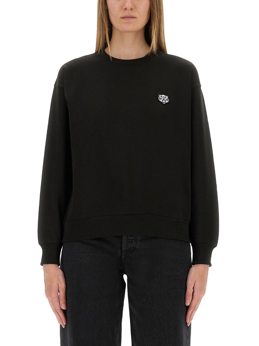 Kenzo Women Cotton Sweatshirt With "Happy Tiger" Patch KENZO