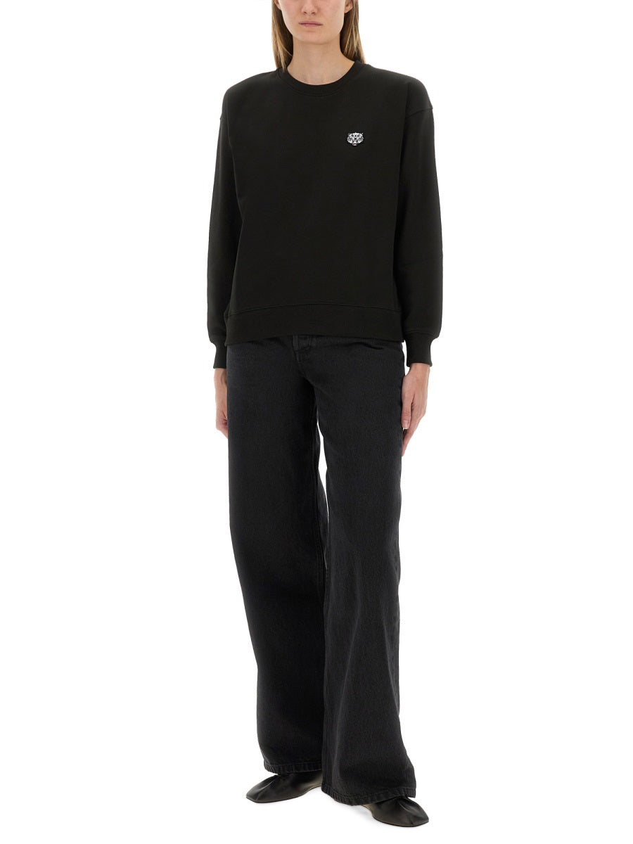 Kenzo Women Cotton Sweatshirt With "Happy Tiger" Patch KENZO