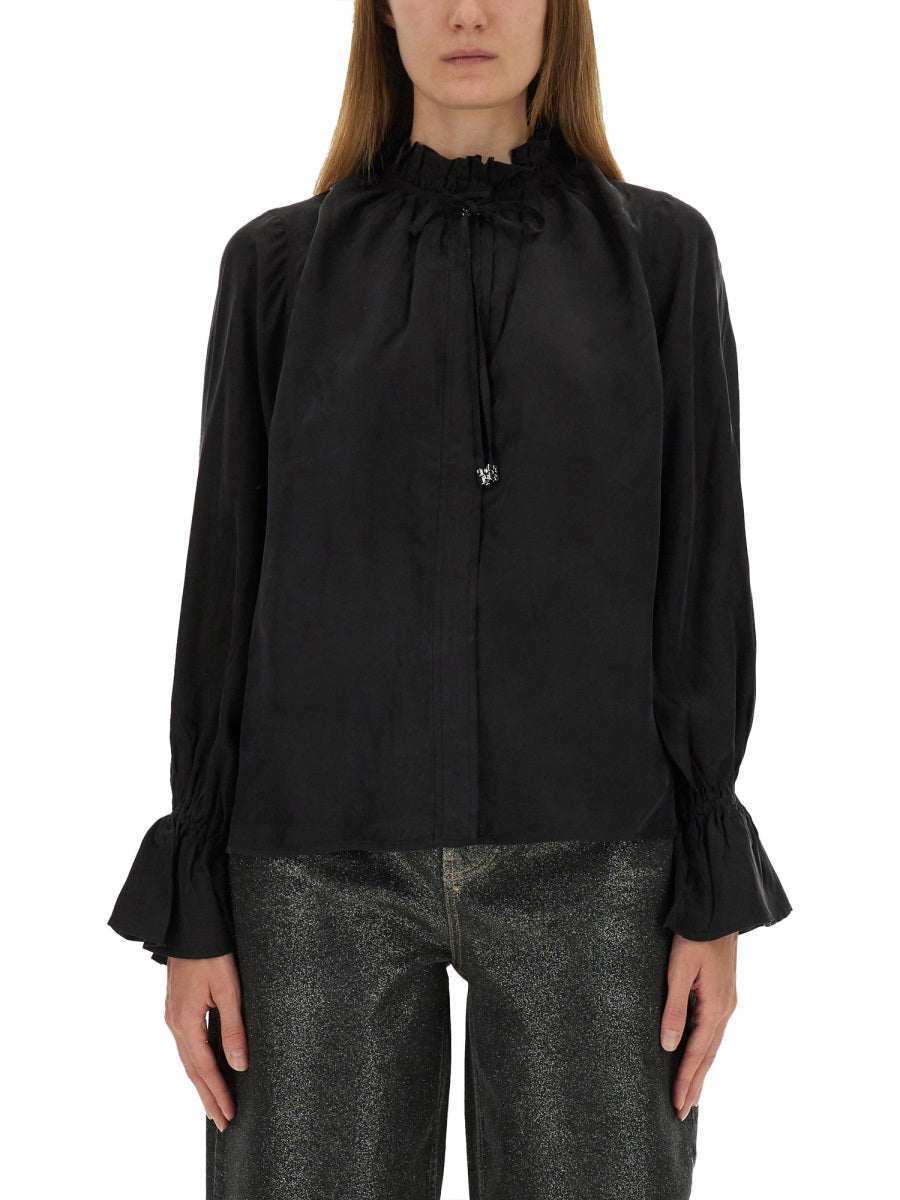 Ganni Women Fluid Cupro Shirt GANNI