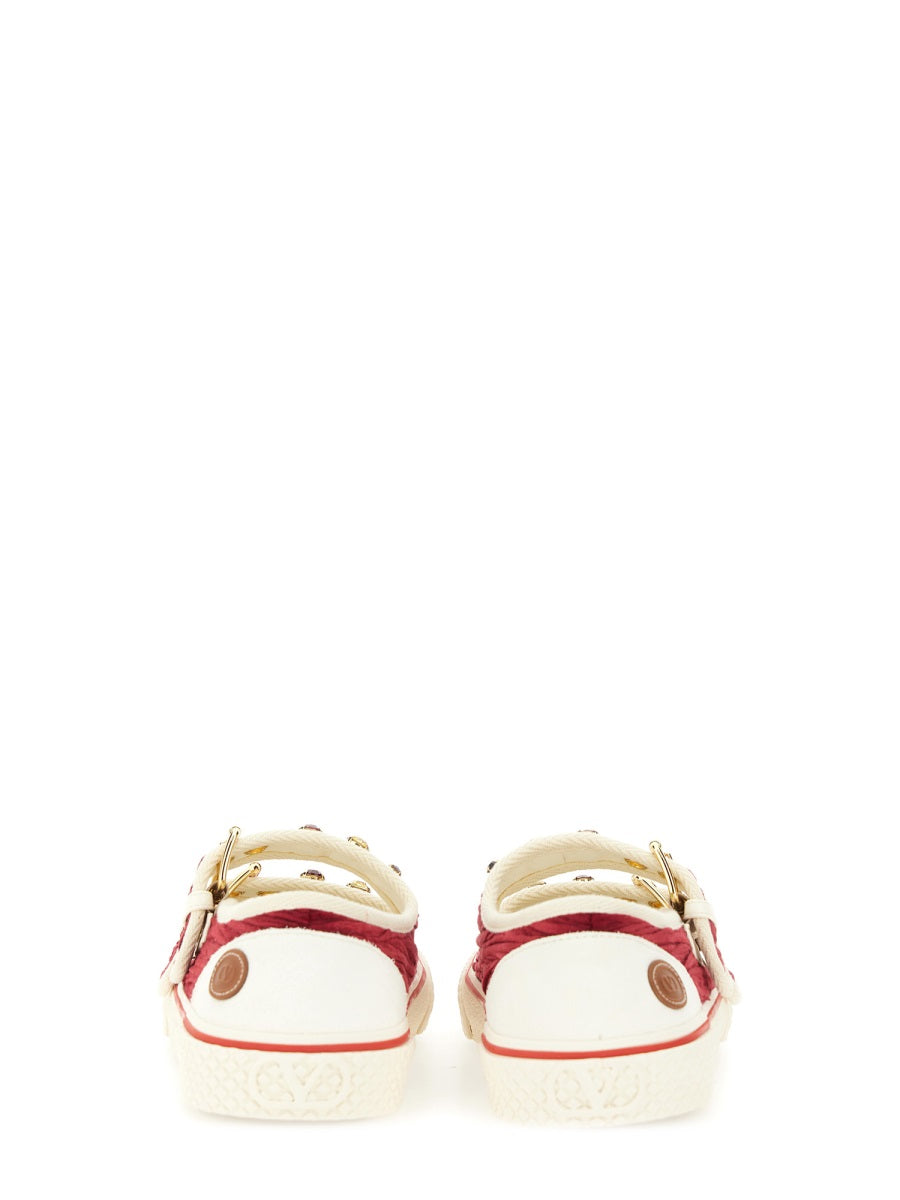 Valentino Garavani Women Velvet "Dollyboard" Ballerina Sneaker VALENTINO GARAVANI