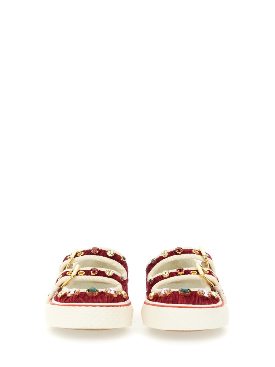 Valentino Garavani Women Velvet "Dollyboard" Ballerina Sneaker VALENTINO GARAVANI