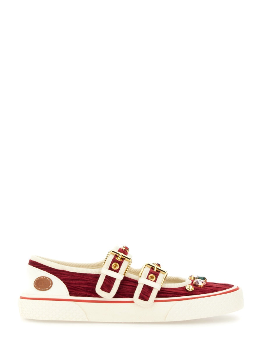 Valentino Garavani Women Velvet "Dollyboard" Ballerina Sneaker VALENTINO GARAVANI