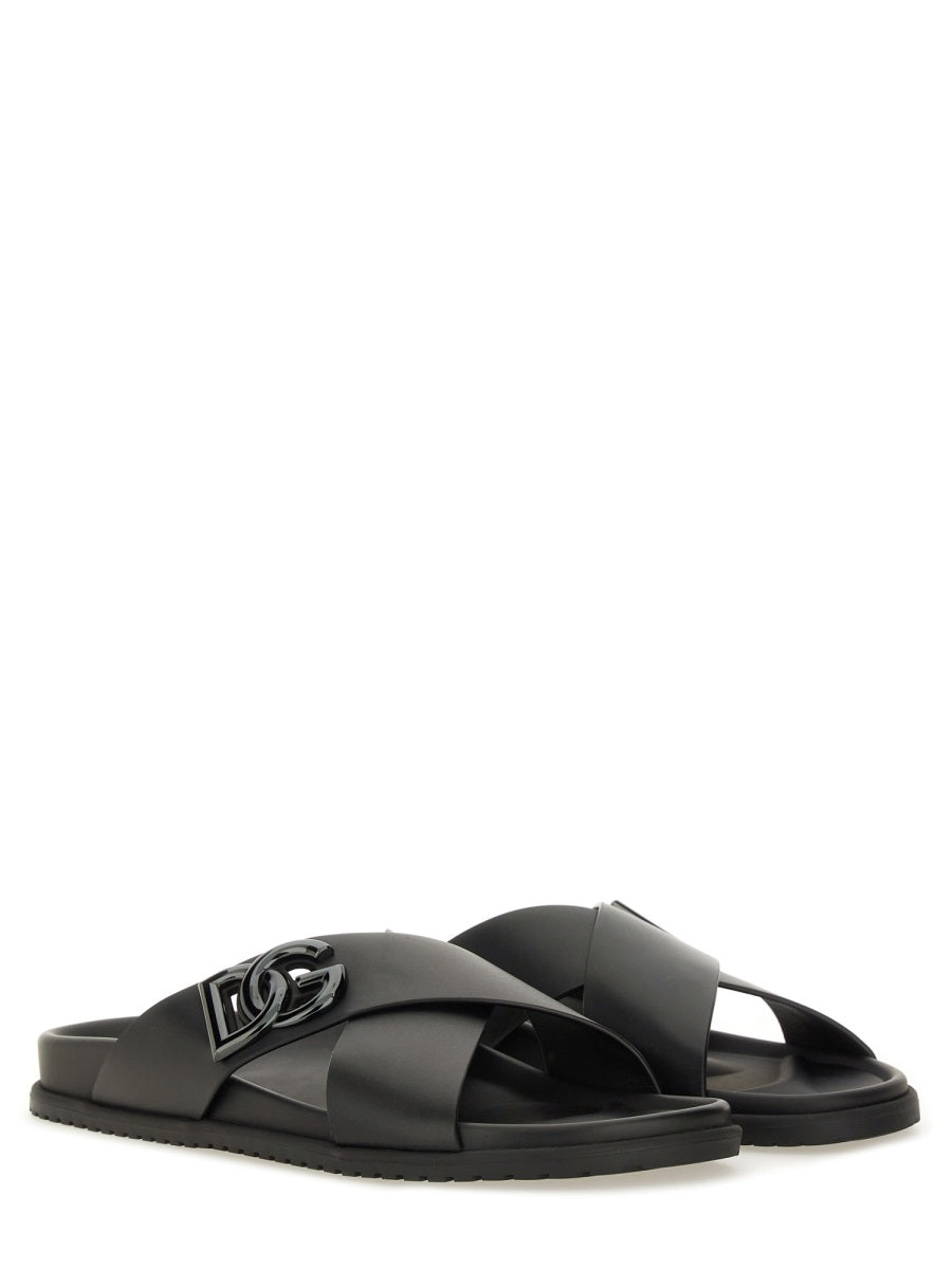 Dolce & Gabbana Men Calfskin Sandal DOLCE & GABBANA