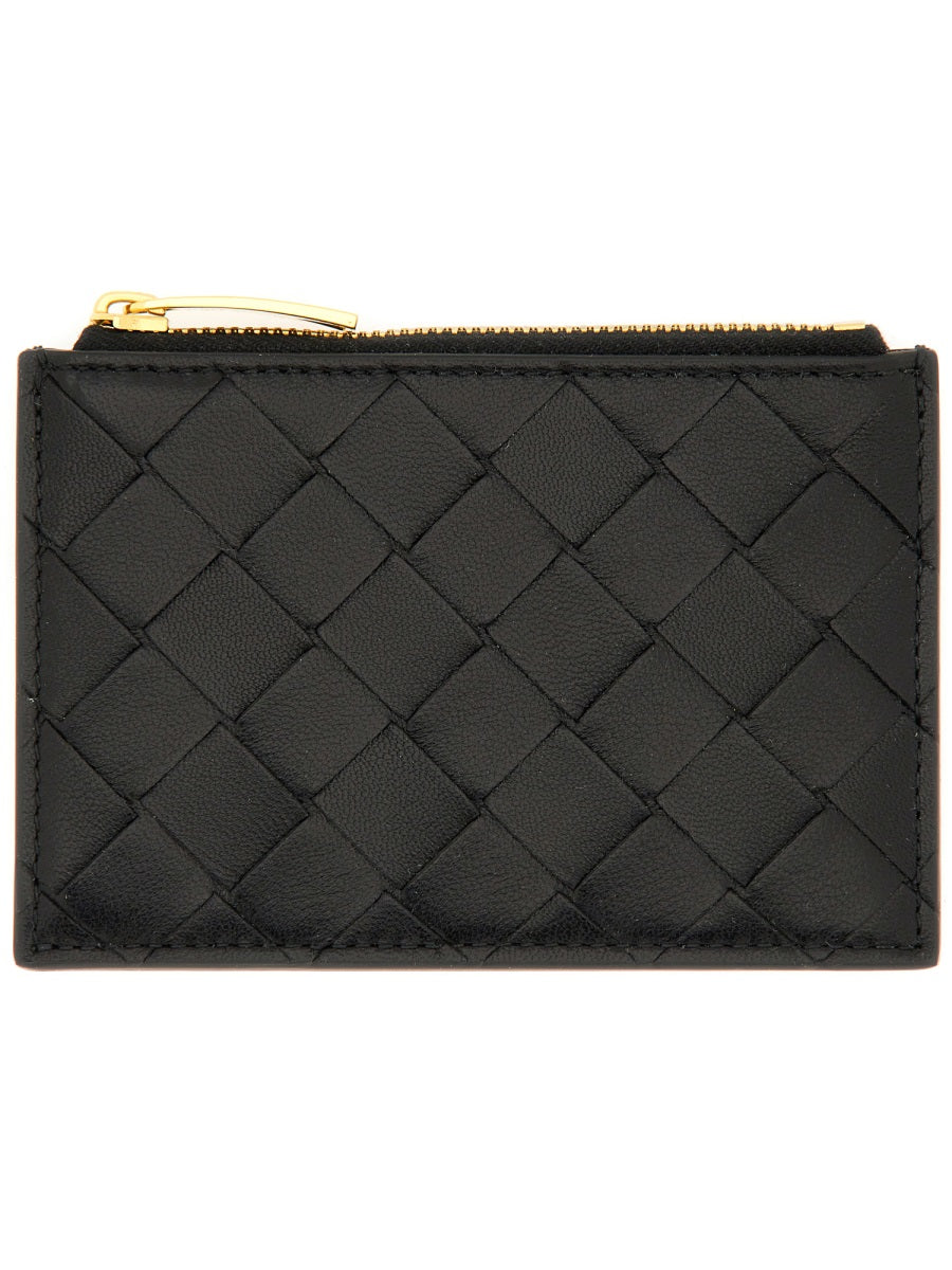 Bottega Veneta Women "Woven" Card Holder With Zipper BOTTEGA VENETA