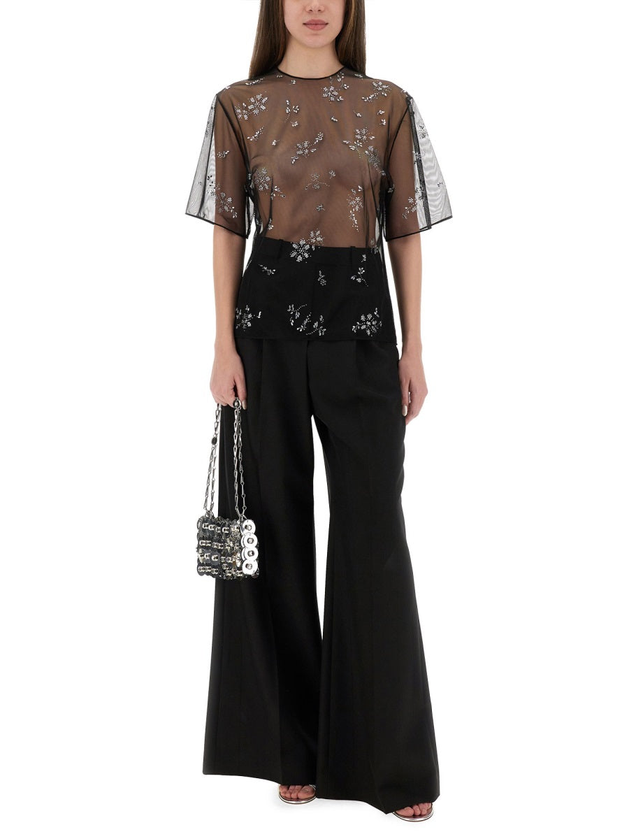 Rabanne Women Transparent Top With Applications PACO RABANNE
