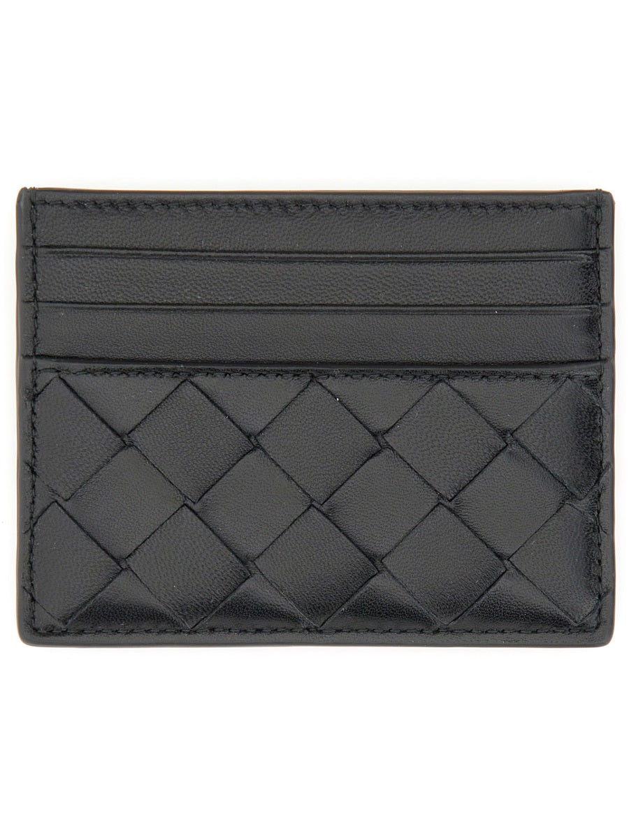 Bottega Veneta Women Woven Leather Card Case BOTTEGA VENETA