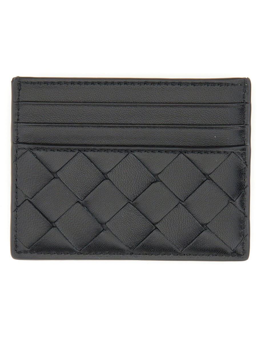 Bottega Veneta Women Woven Leather Card Case BOTTEGA VENETA